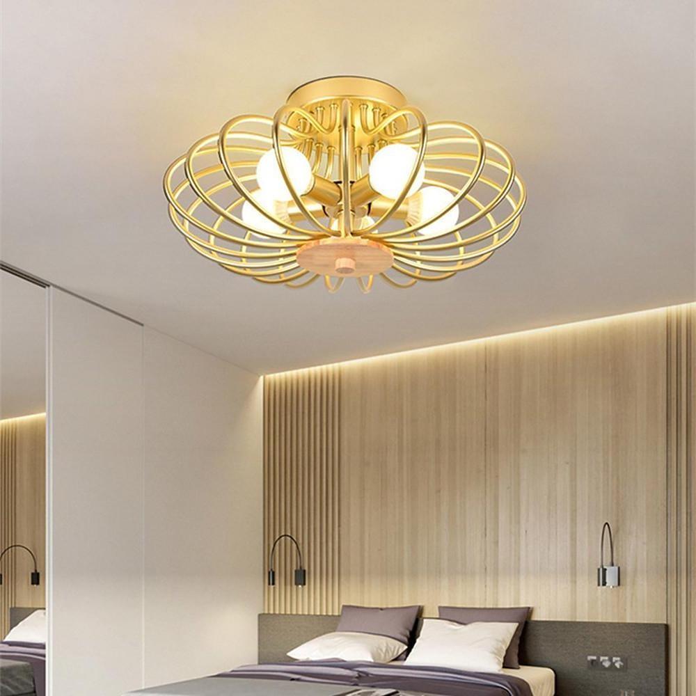 Globes Metal Intricate Modern LED Flush Mount Ceiling Light for Bedroom