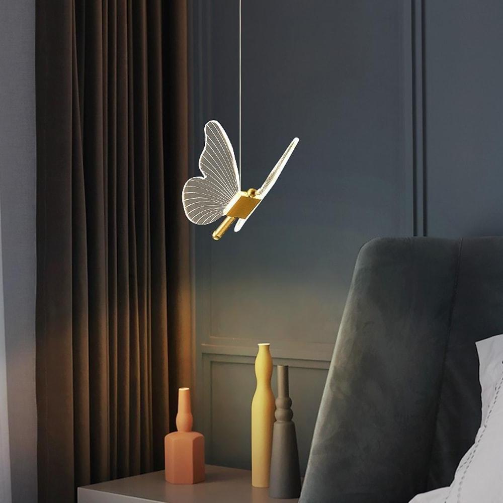 Butterflies Shaped LED Nordic Pendant Light Hanging Lamp Island Lights