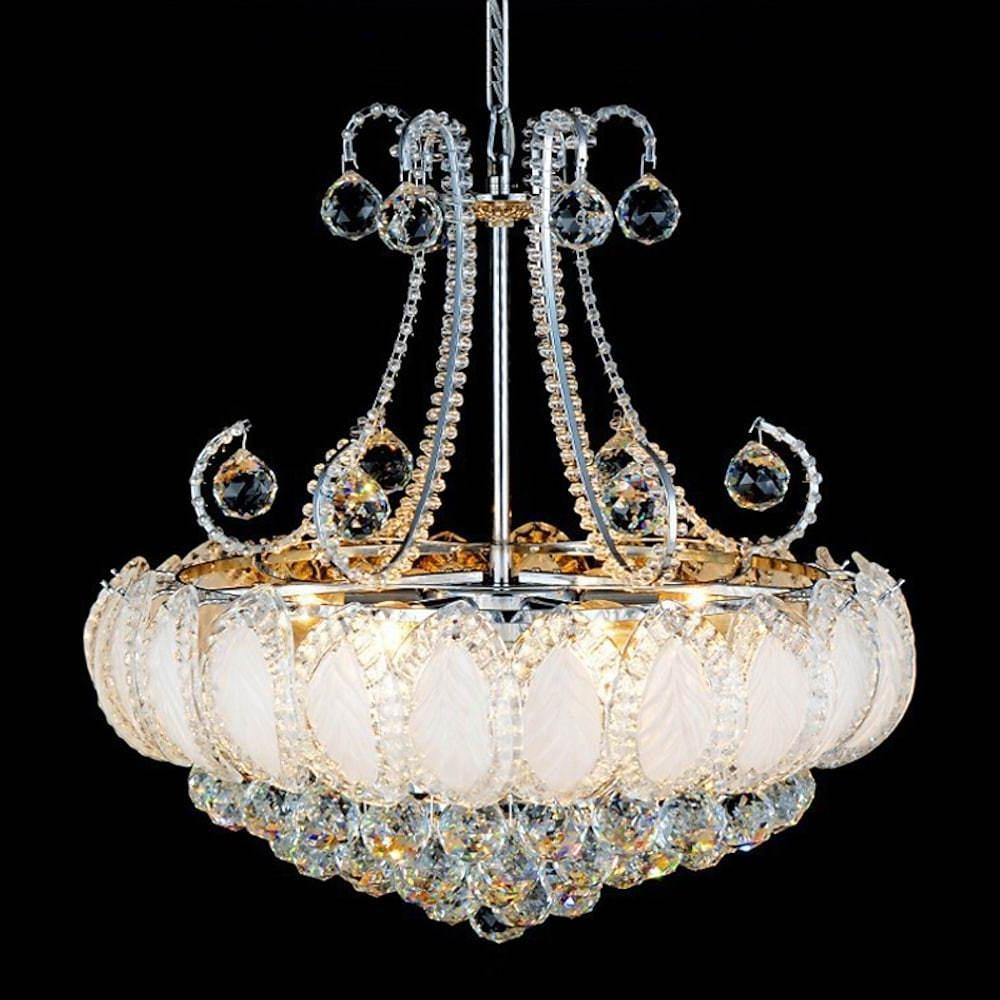 8-light Modern Gold/Silver Vintage Crystal Chandeliers For Living Room