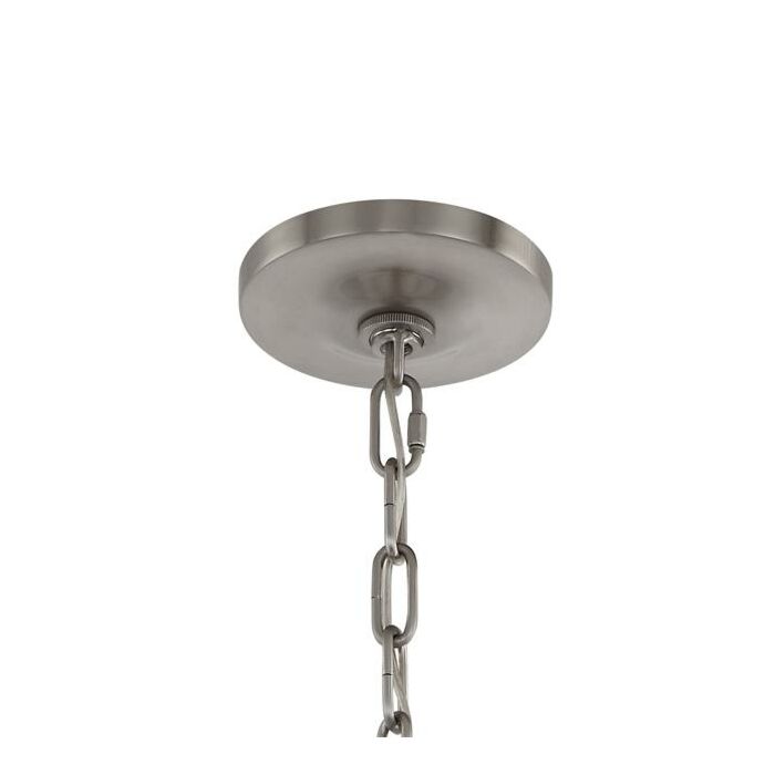 Clover Transitional Chandelier in Brushed Nickel with Clear Glass Beads Crystals