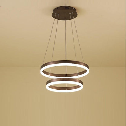 Circle Bedroom Room Chandeliers Modern Aluminum Acrylic Kitchen Ceiling Light