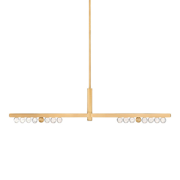 Linear Chandelier, 2-Light, LED, Brass, 6.25"W (382-51-VB CZ7F)