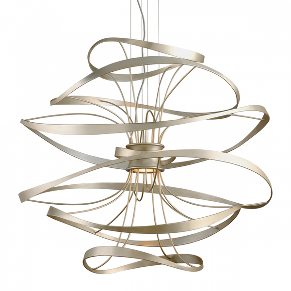 Chandelier, 2-Light, Silver, 42"W (213-44-SL/SS CZ85)