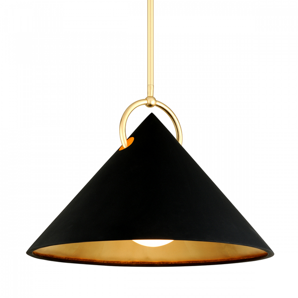 Pendant, 1-Light, Black, Gold, 30"W (289-42-GL/SBK CY95)