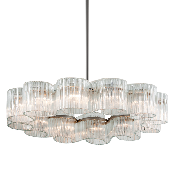 Chandelier, 12-Light, Silver, 45.5"W (240-412-WSL CZ88)