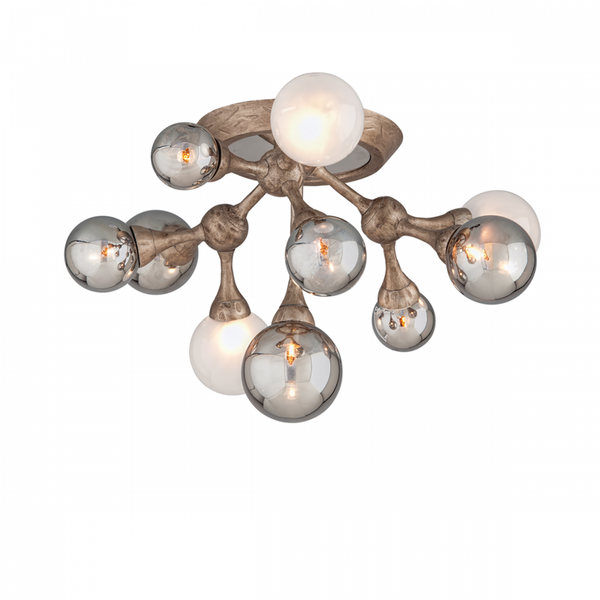 Semi Flush Mount, 10-Light, Bronze, 22.75"W (206-311-SGL CY8L)