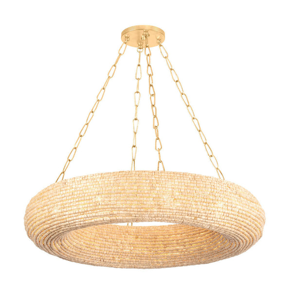 Chandelier, 10-Light, Gold, 36"W (384-36-VGL CZ7M)