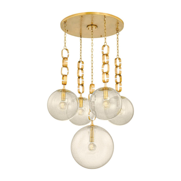 Chandelier, 5-Light, Brass, 54"H (374-38-VB CYAU)