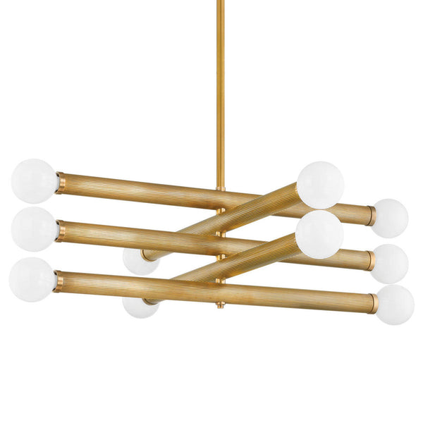 Chandelier, 10-Light, Brass, 50"W (373-50-VB CYAQ)