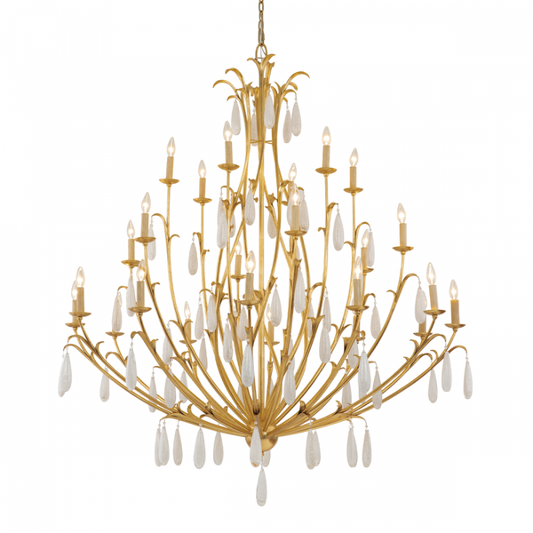 Chandelier, 24-Light, Gold, 69.5"H (293-724-GL CZ7Y)