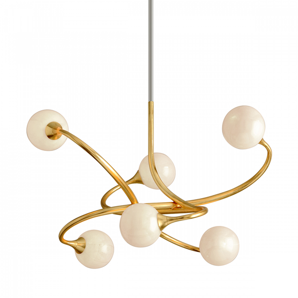 Chandelier, 6-Light, Gold, 29"W (294-06-GL CZ86)