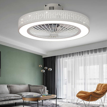 Creative Bladeless Ceiling Fans Light Ceiling Fans with Chandelier Ceiling Fan Lamp