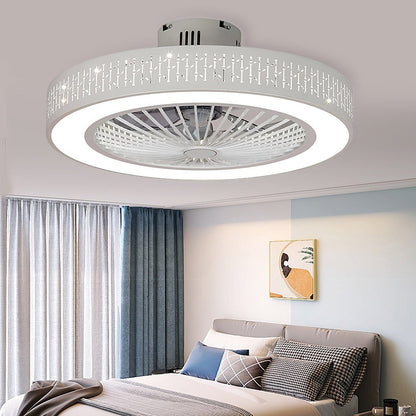 Creative Bladeless Ceiling Fans Light Ceiling Fans with Chandelier Ceiling Fan Lamp