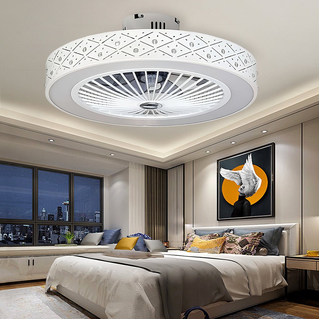 Creative Bladeless Ceiling Fans Light Ceiling Fans with Chandelier Ceiling Fan Lamp