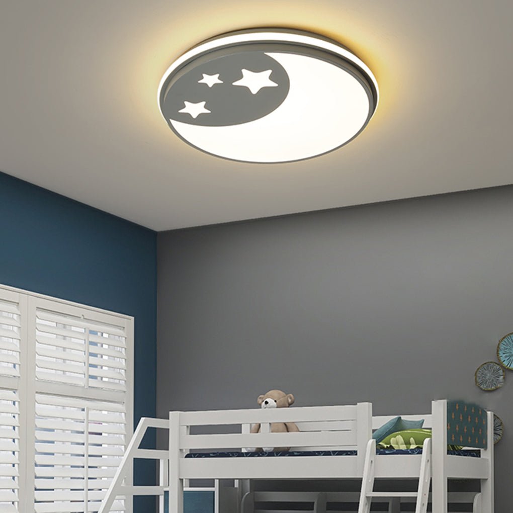 Creative Circular Cartoon Pattern LED Ceiling Lamp for Children's Room