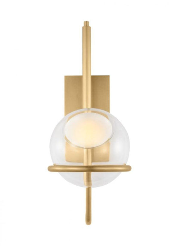 Medium Wall Sconce, 1-Light, LED, Natural Brass, 18"H (700WSCRBY18NB-LED927-277 70PKF8C)