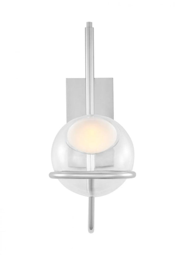 Medium Wall Sconce, 1-Light, LED, Polished Nickel, 18"H (700WSCRBY18N-LED927-277 70PKF8E)