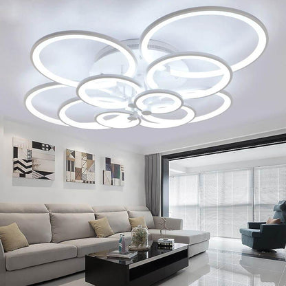 Elegant Semi Flush Mount Ceiling Lights with Unique Overlapping Rings