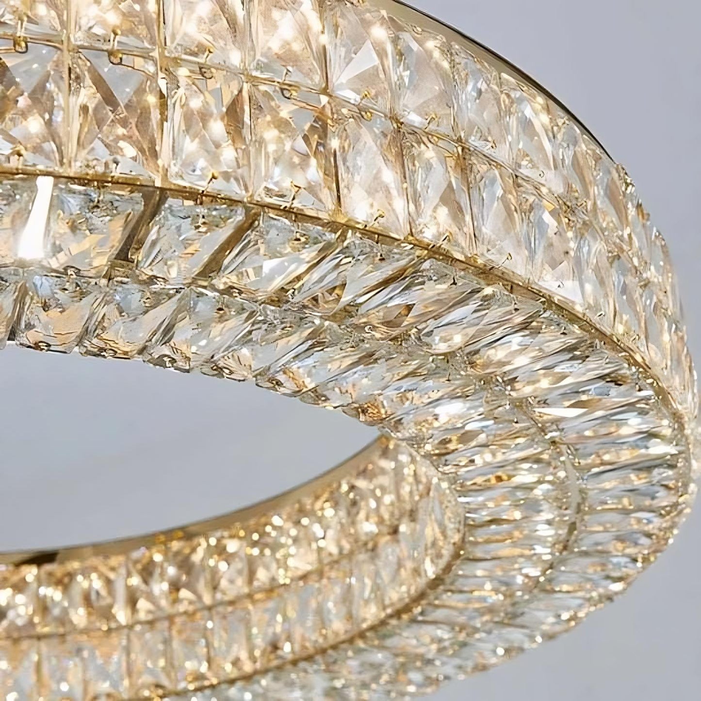 Bacci Crystal Modern Chandelier, Gold