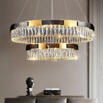 Siena Contemporary Crystal Light Fixture