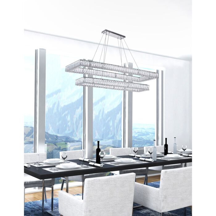 CWI Lighting Felicity LED Chandelier with Chrome Finish