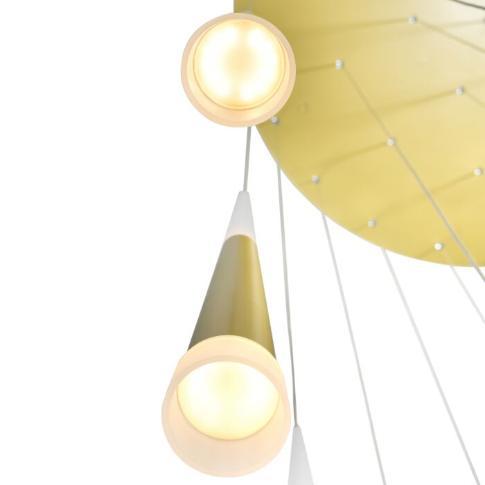 CWI Lighting Andes LED Multi Light Pendant with Satin Gold Finish