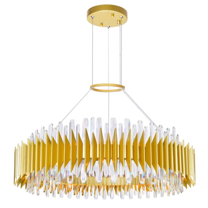 CWI Lighting Cityscape 24 Light Chandelier with Satin Gold finish