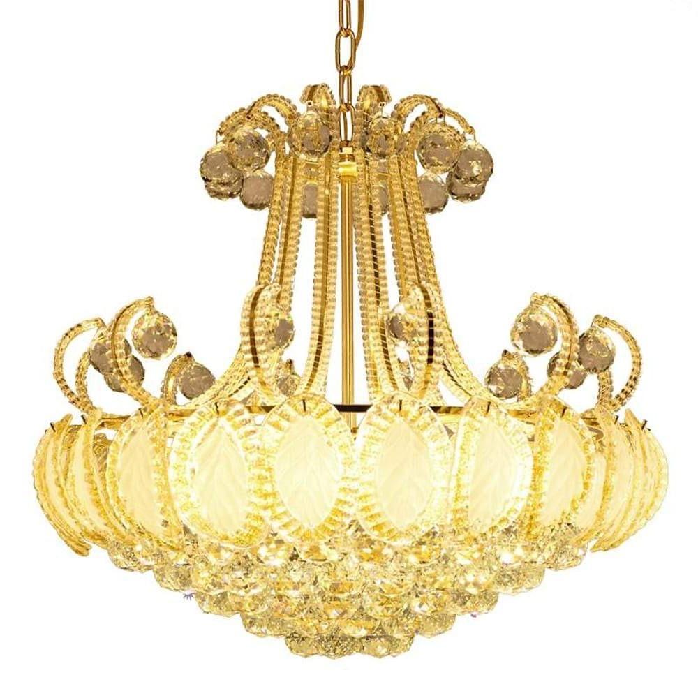 8-light Modern Gold/Silver Vintage Crystal Chandeliers For Living Room