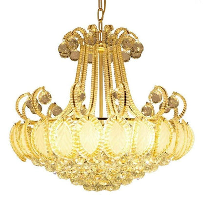 8-light Modern Gold/Silver Vintage Crystal Chandeliers For Living Room