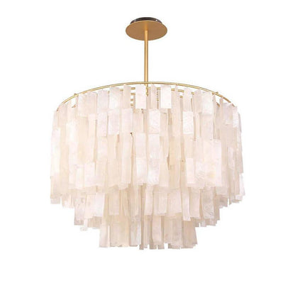 Modern Shell Shaped Contemporary Chandeliers Rustic Capiz Chandeliers