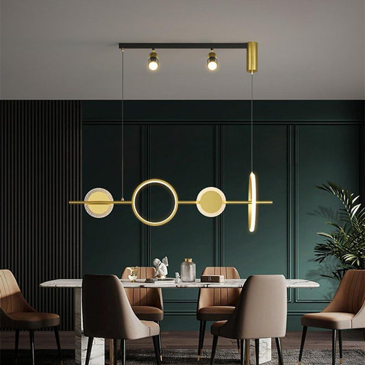 Artistic Circles Linear LED Modern Chandeliers Kitchen Pendant Lighting