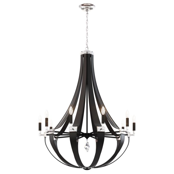 Crystal Empire 10-Light Chandelier in Black