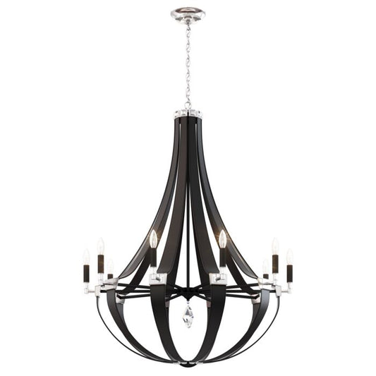 Crystal Empire 10-Light Chandelier in Black