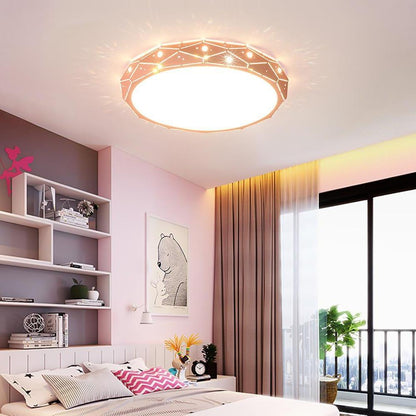 Circular Flush Mount Drum Light LED Ceiling Light