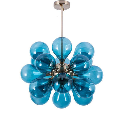 Retro Glass Globe Chandelier Lights Bedroom Chandelier with 18 Bulbs