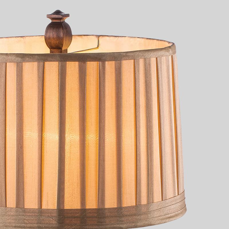 Stripe Drum Shade Antique Rustic Style Tower Table Lamp