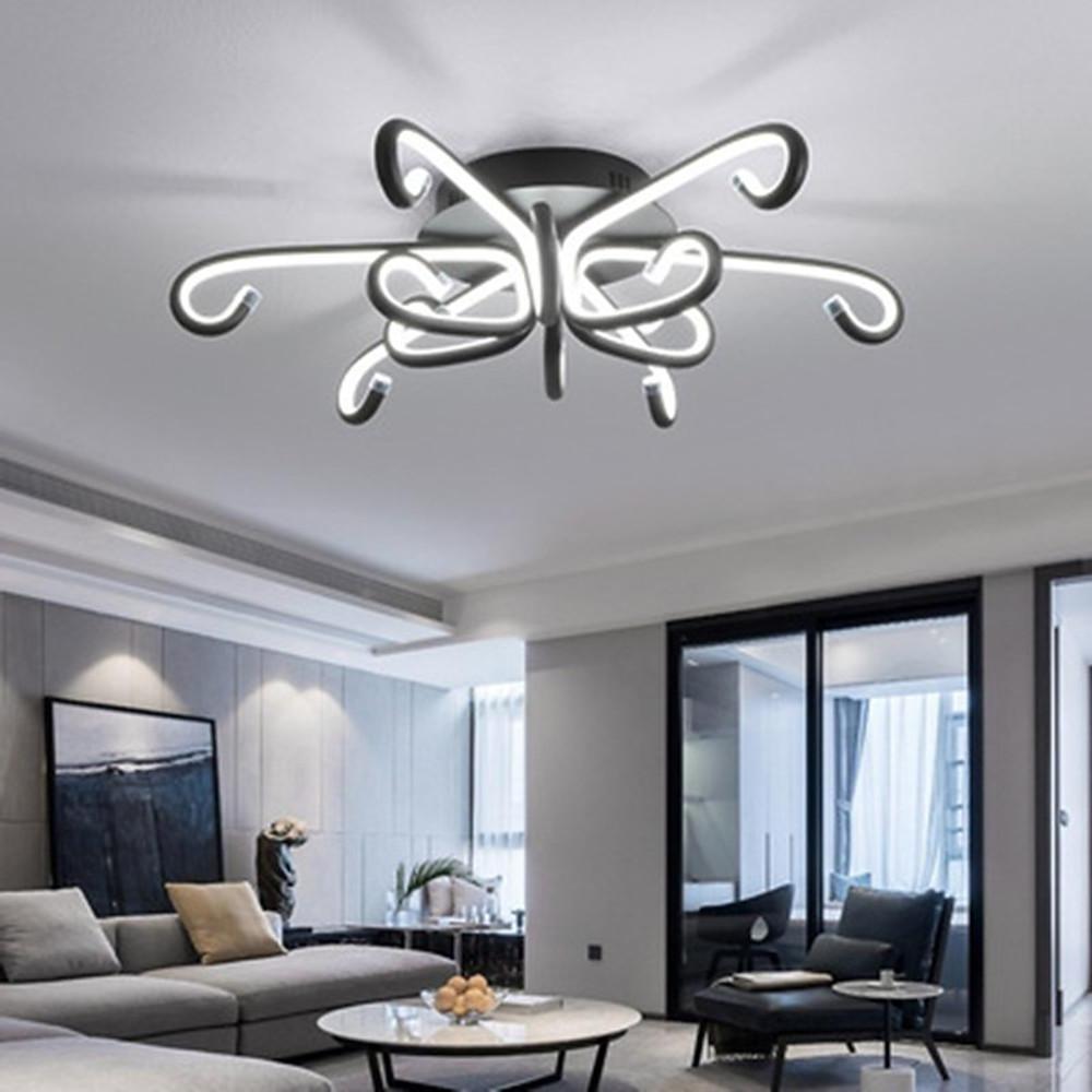 Modern Artistic Octopus-Inspired Flush Mount Ceiling Light with Sleek Curved LED Design