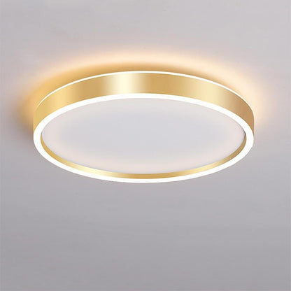 Circular Minimalist Metal Flush Mount Light Fixtures LED Living Room Ceiling Lights