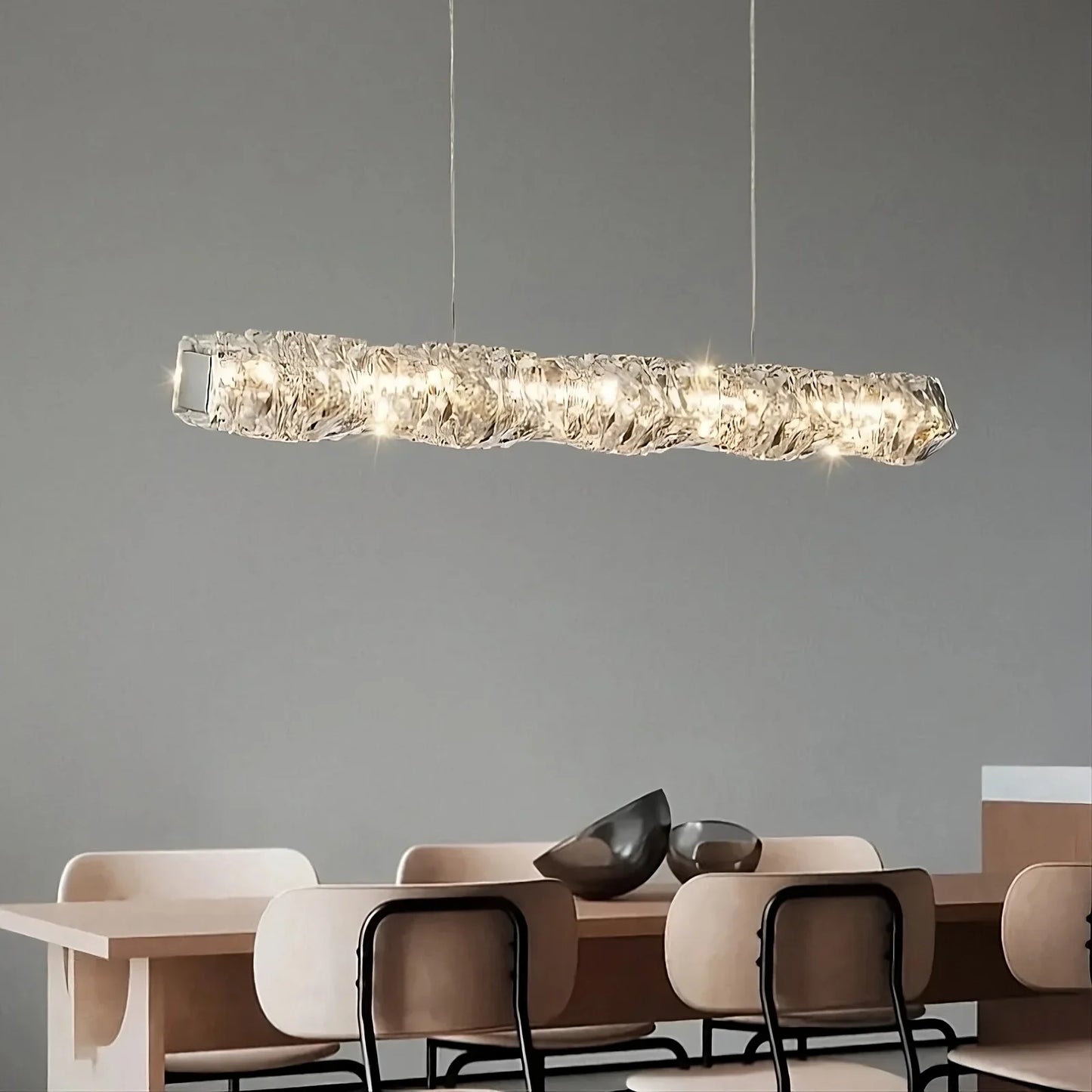 Bacci Modern Crystal Dining Room Light Fixture