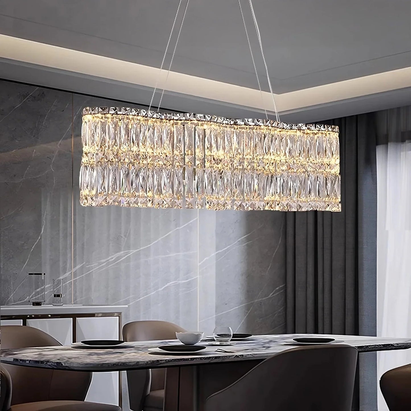 Bacci Crystal Chandelier For Dining Room