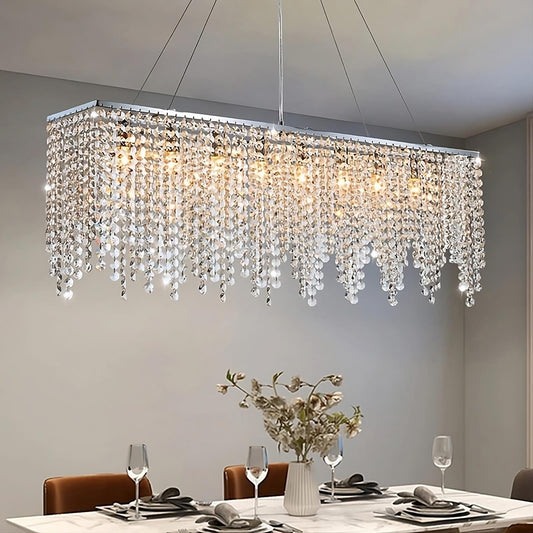 Adena Crystal Tassel Dining Room Chandelier