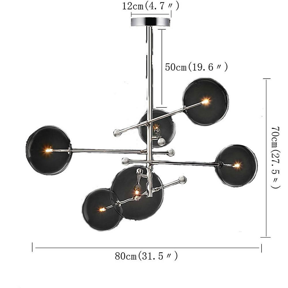 Geometrical Globe Chandelier Lamp Metal Glass Kitchen Dining Room Ceiling Light