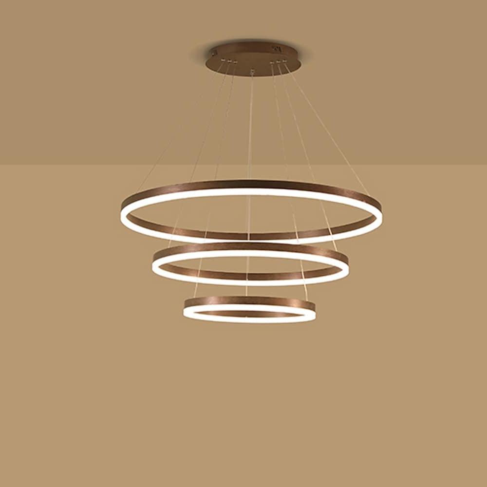 3 Circle Graduated Bedroom Pendant Lights Remote Control Pendant Lighting