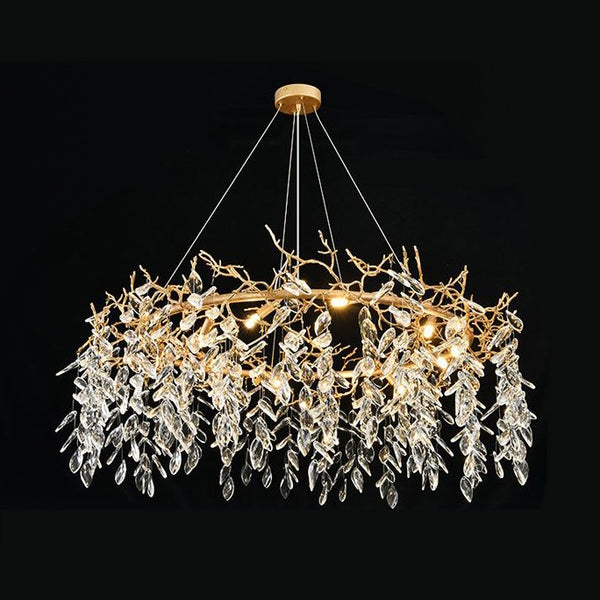 31 inch French Modern Branch Crystal Chandelier