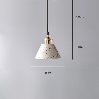 Cone Shaped Design Ceramic Pendant Light Modern Metal LED Ceiling Light