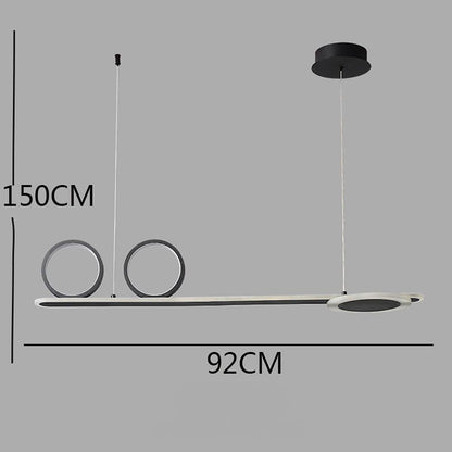 3 Circles Linear Design LED Modern Pendant Lighting Chandeliers