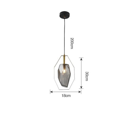 Electroplated Metal Glass LED Nordic Pendant Lighting Kitchen Island Lighting