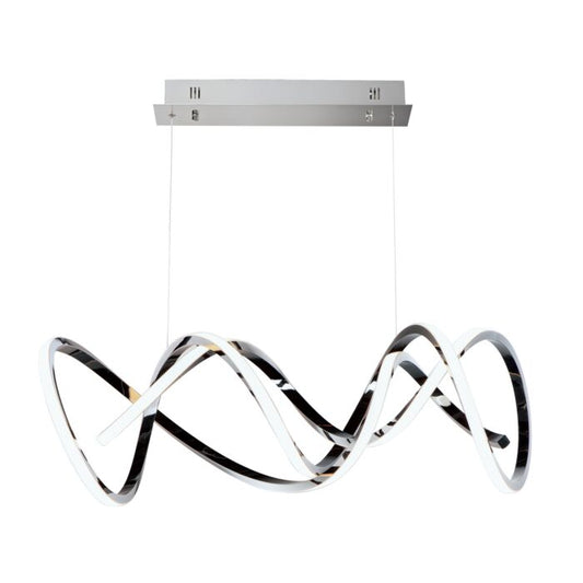 Signature 1-Light LED Pendant in Black Chrome