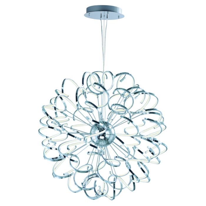 Chaos 1-Light LED Pendant in Polished Chrome