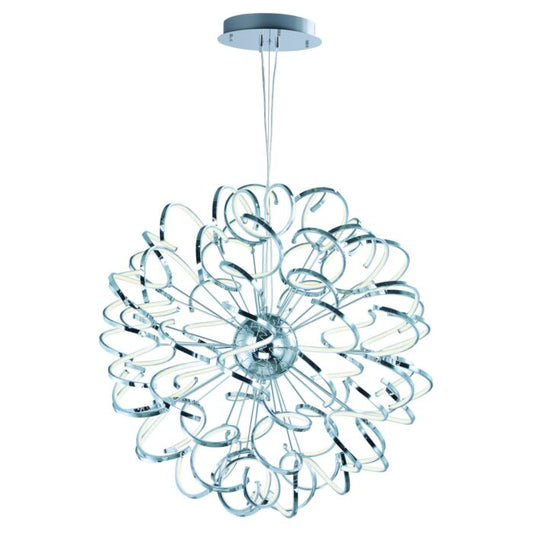 Chaos 1-Light LED Pendant in Polished Chrome